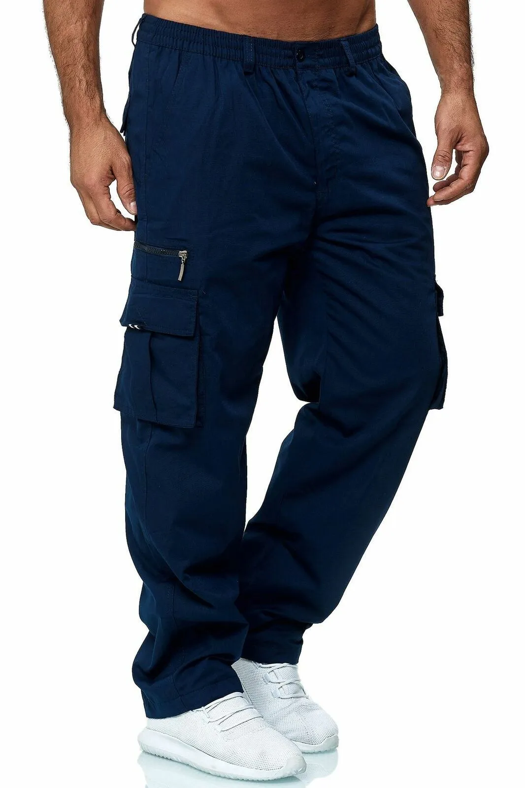 Men's Casual Multi-pocket Loose Straight Cargo Pants - Image 10